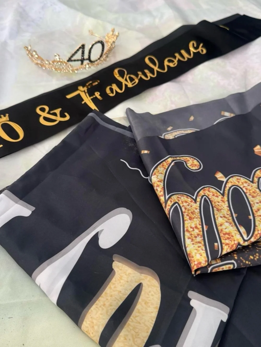 40th birthday Black and Gold set